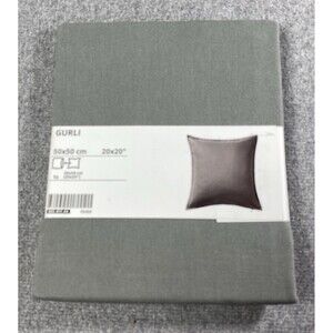 IKEA Gurli Gray Pillow 20”x 20” Cushion Cover 100% Cotton Set Of 3 NEW